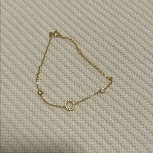 Dainty Letter O Gold Bracelet